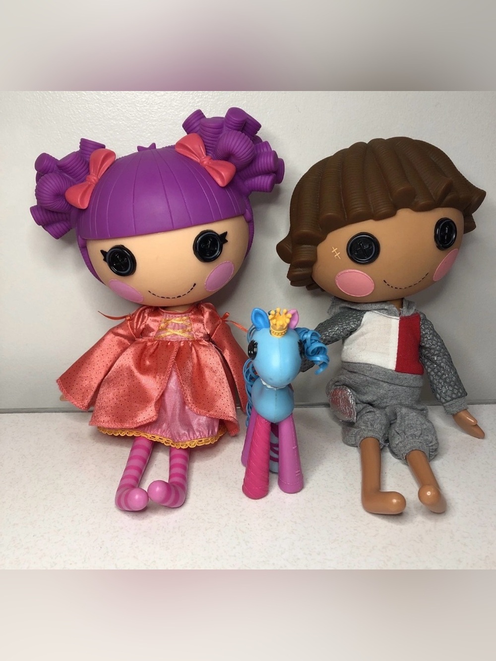 Lalaloopsy Doll Princess Queen LADY STILLWAITING/ Sir Battle Scarred Knight 12”